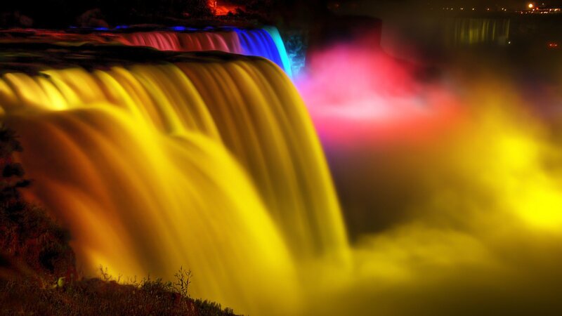 Niagara Falls at Night — Yellow