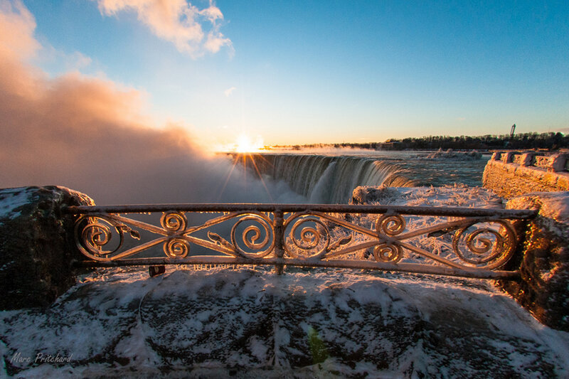 Niagara Falls at Sunrise — Blue, Dramatic