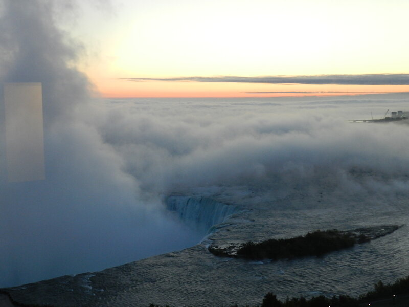Niagara Falls at Sunrise — Gray