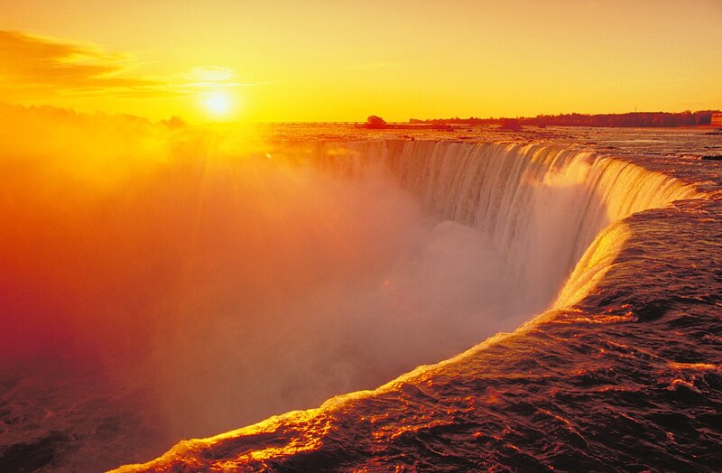 Niagara Falls at sunset