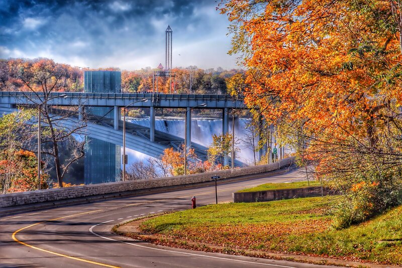 Niagara Falls in Autumn — Orange