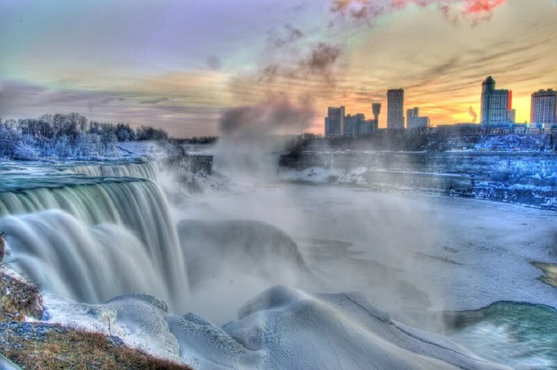 Niagara Falls in Winter — Blue