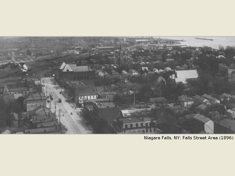 Niagara Falls Street Scene — Black