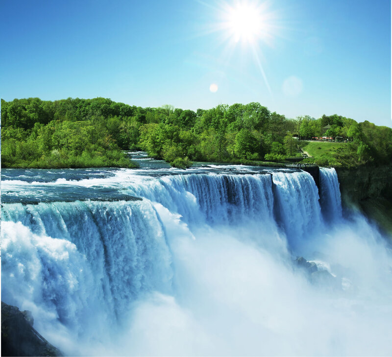 Niagara Falls Waterfall — Blue, Bright