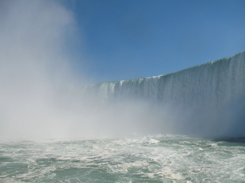 Niagara Falls Waterfall — Blue, Dramatic, Afternoon, Photograph, Mist