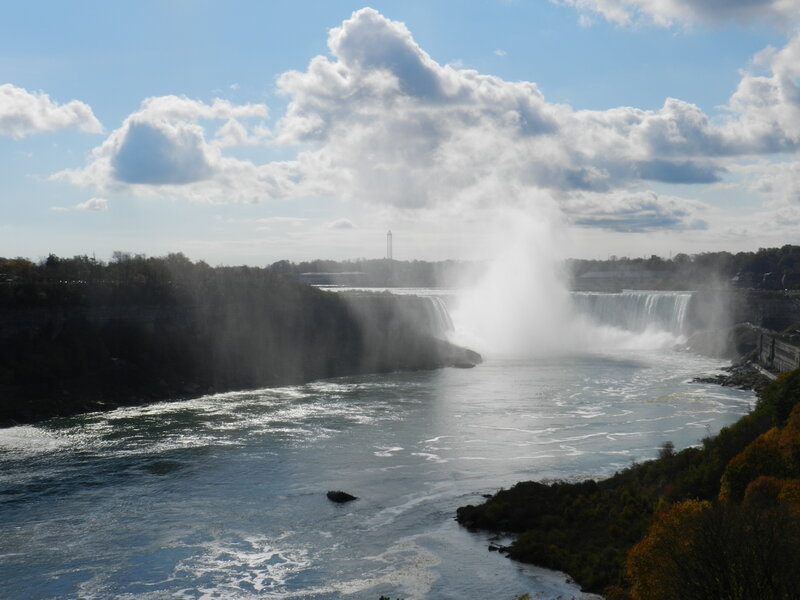 Niagara Falls Waterfall — Blue, Dramatic, Afternoon, Photograph, River, Clouds