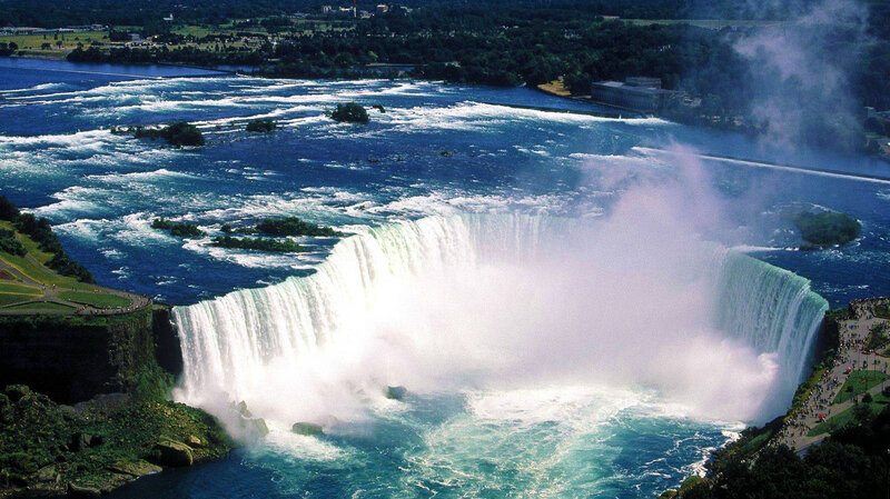 Niagara Falls Waterfall — Blue, Dramatic, Afternoon, Photograph, River, Mist