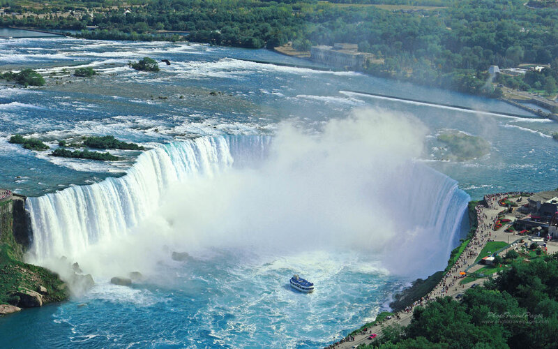 Niagara Falls Waterfall — Blue, Dramatic, Afternoon, Photograph