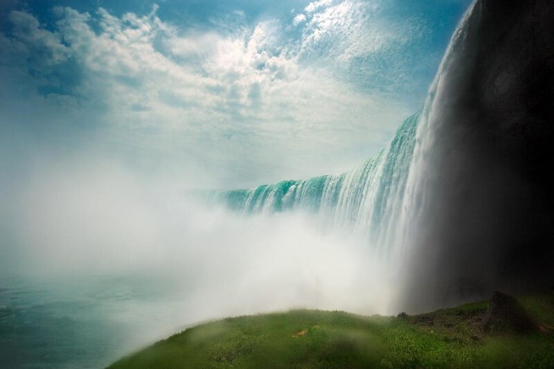 Niagara Falls Waterfall — Blue, Dramatic, Afternoon