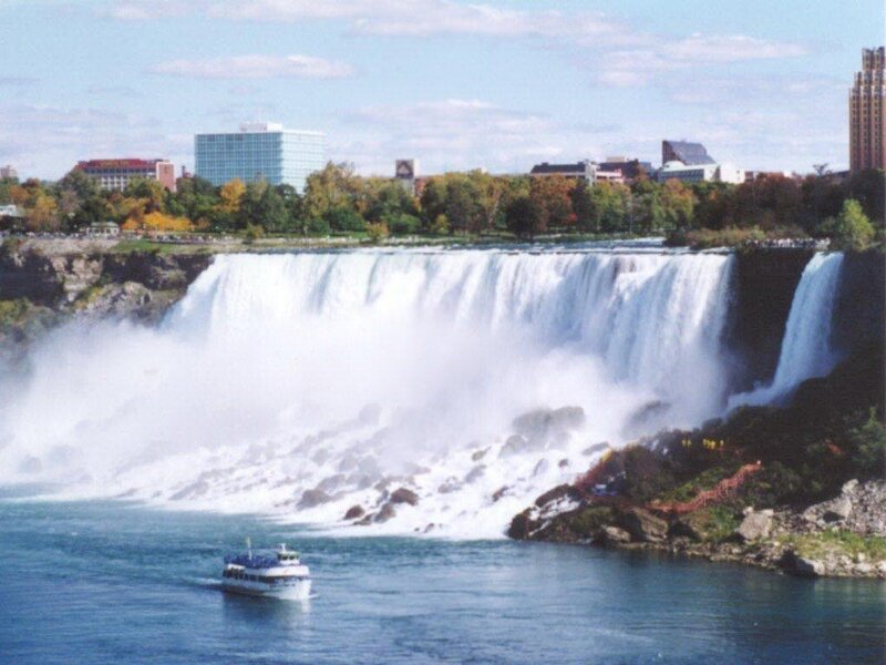 Niagara Falls Waterfall — Blue, Dramatic, Autumn