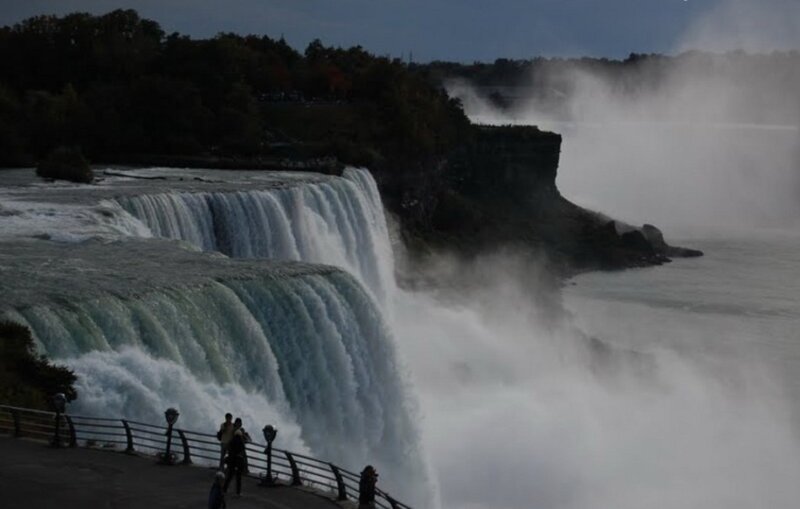 Niagara Falls Waterfall — Blue, Dramatic, Evening