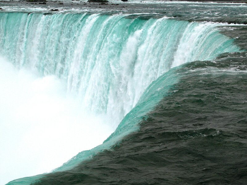 Niagara Falls Waterfall — Blue, Dramatic, Photograph, River, Rocks