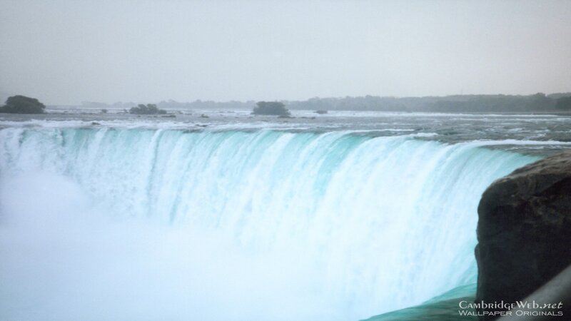 Niagara Falls Waterfall — Blue, Dramatic, Photograph
