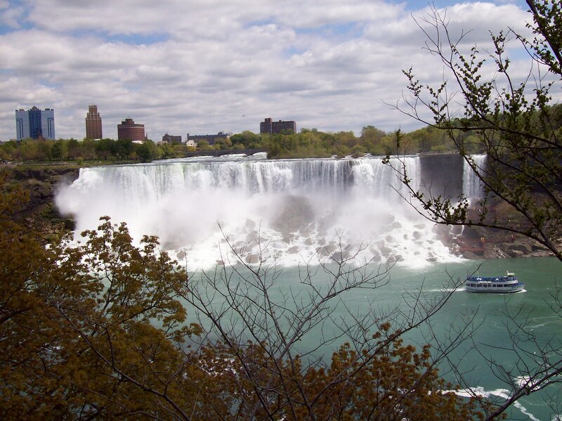 Niagara Falls Waterfall — Blue, Dramatic, Spring, Photograph