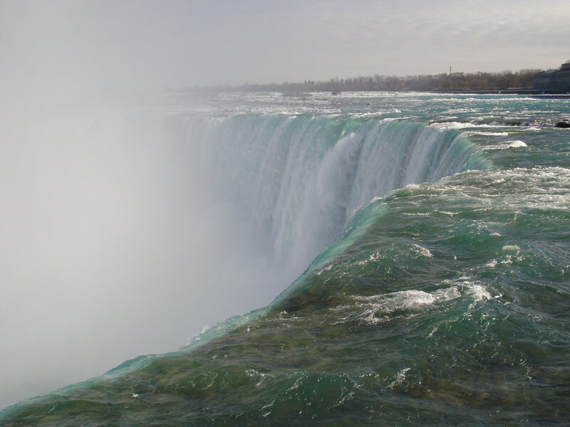 Niagara Falls Waterfall — Green, Dramatic, Afternoon, Photograph, Mist