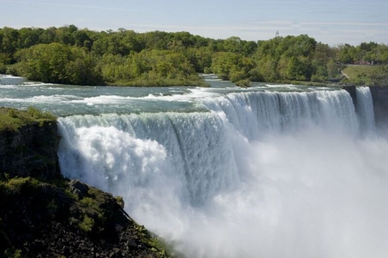 Niagara Falls Waterfall — Green, Dramatic, Afternoon, Photograph