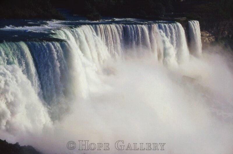 Niagara Falls Waterfall — White, Dramatic, Afternoon, Photograph, Mist