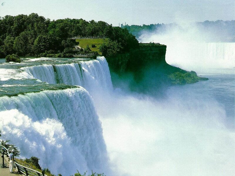 Niagara Falls Waterfall — White, Dramatic, Afternoon