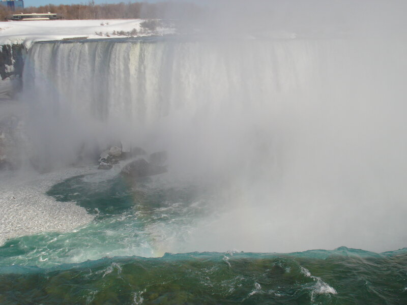 Niagara Falls Waterfall — White, Dramatic, Winter