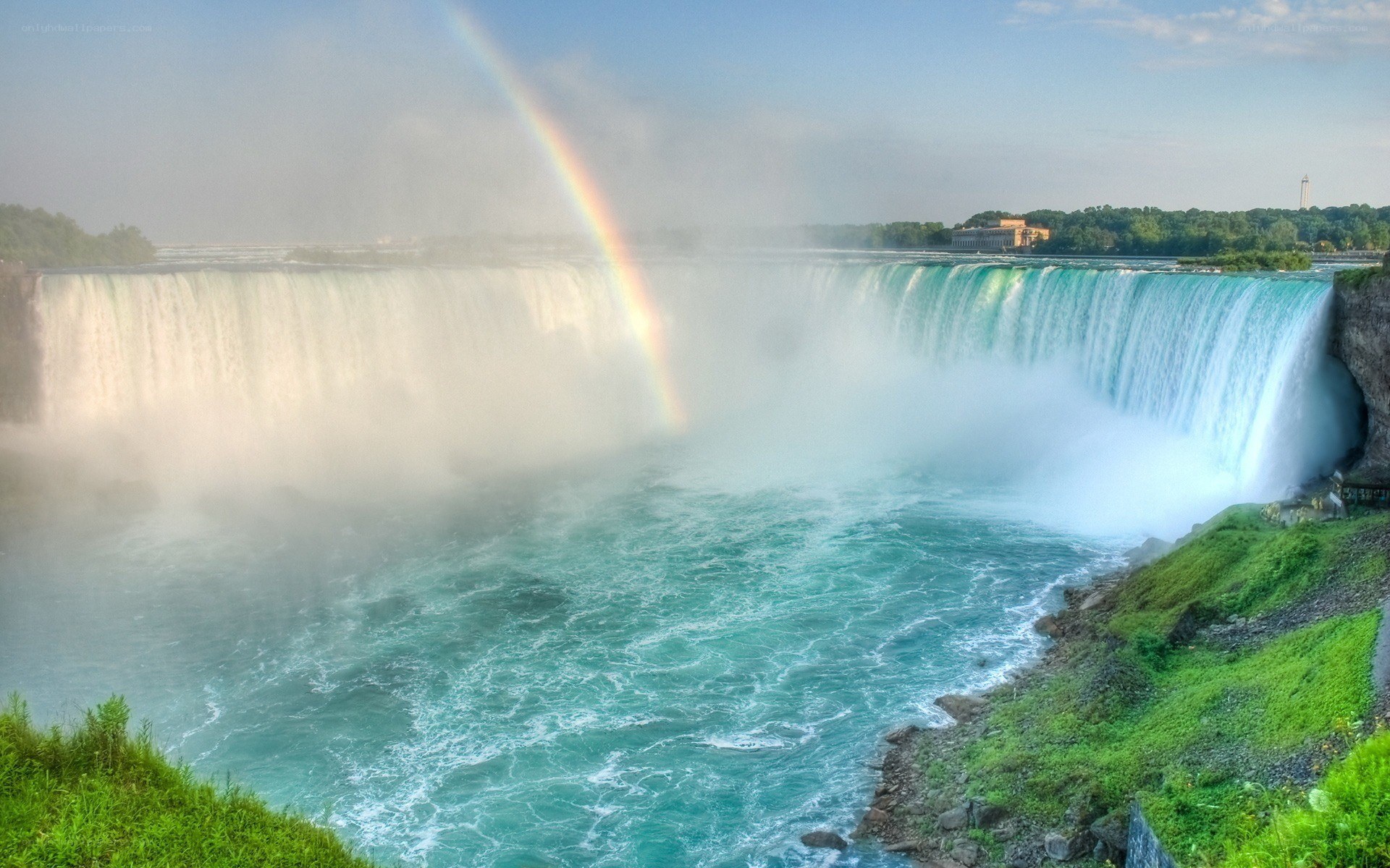 Niagara Falls with rainbow