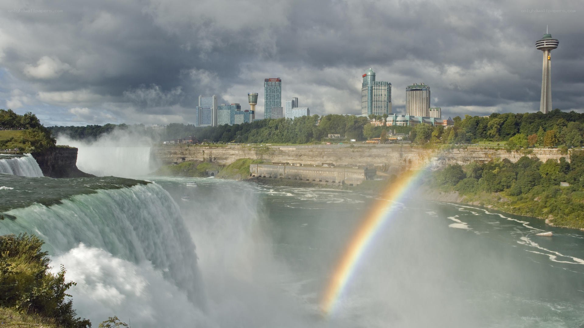 Niagara Falls with rainbow