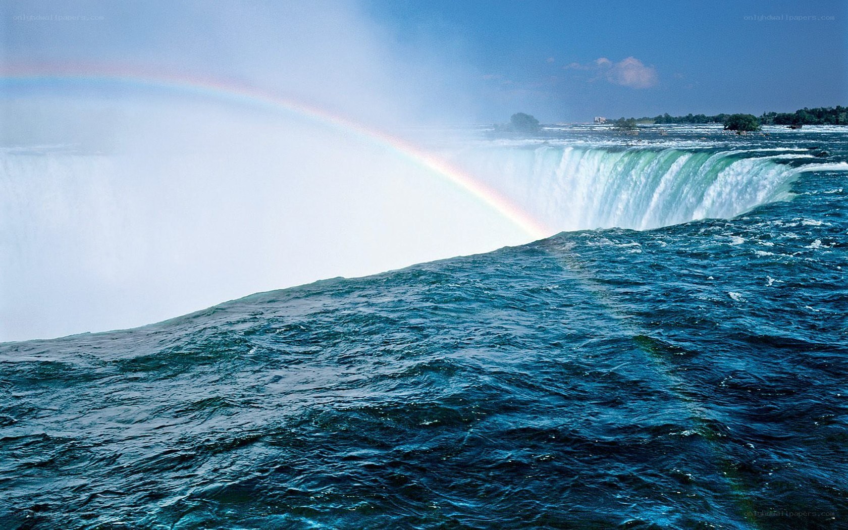 Niagara Falls with rainbow