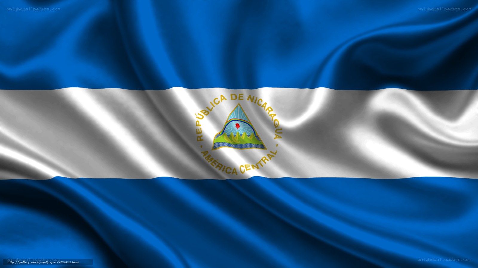 Nicaragua flag waving