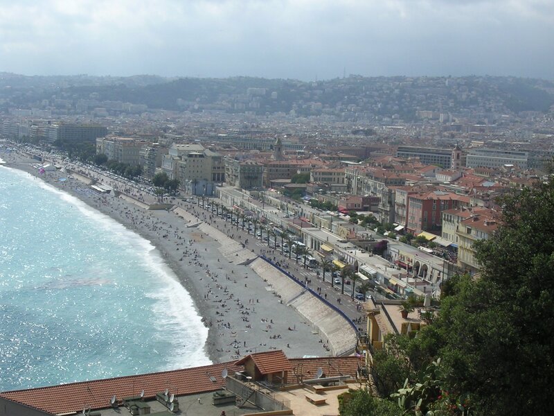 Nice beach and cityscape view