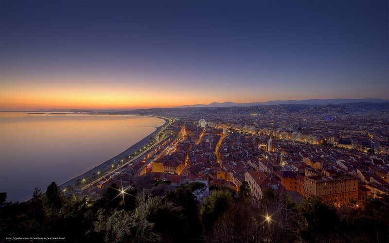 Nice city at dusk