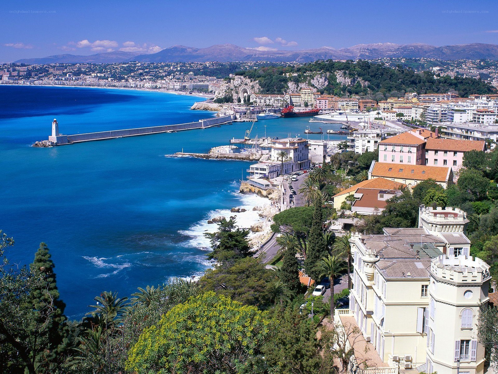 Nice harbor and coastline view