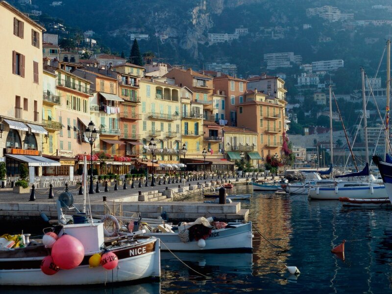 Nice harbor in the French Riviera