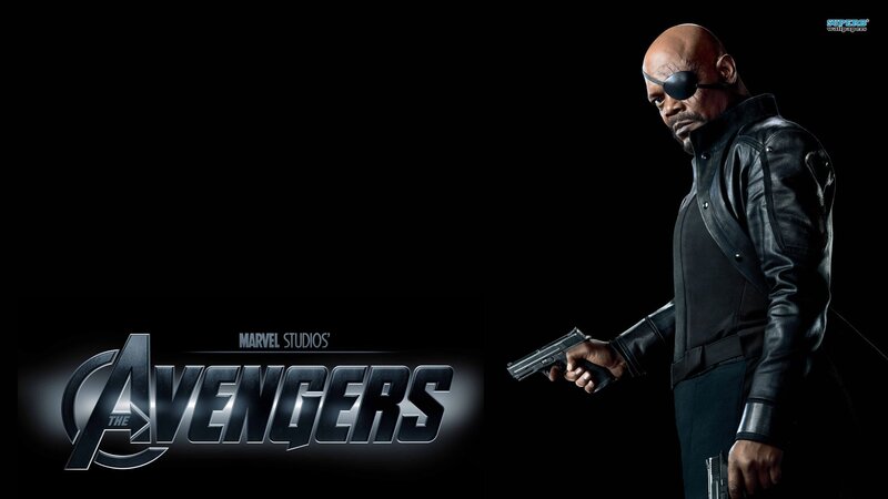 Nick Fury Holding Gun