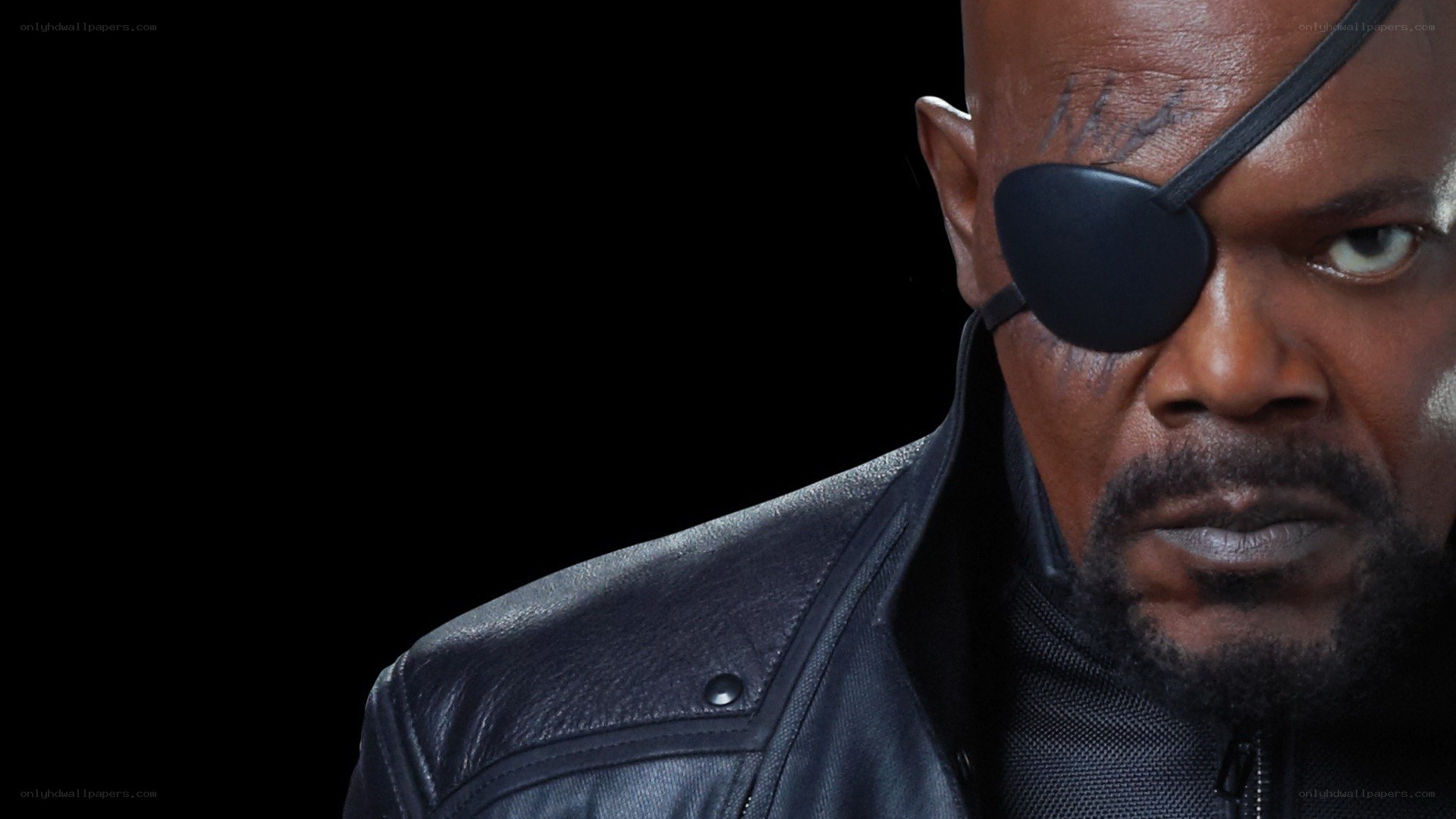 Nick Fury in leather jacket
