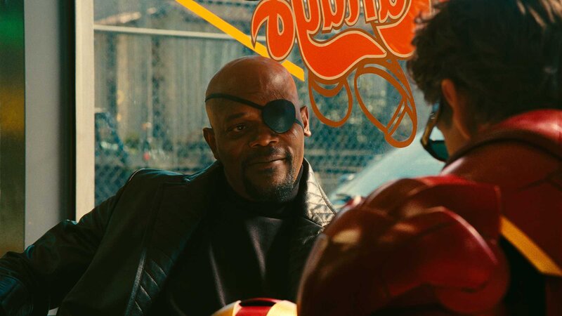 Nick Fury talks to Iron Man