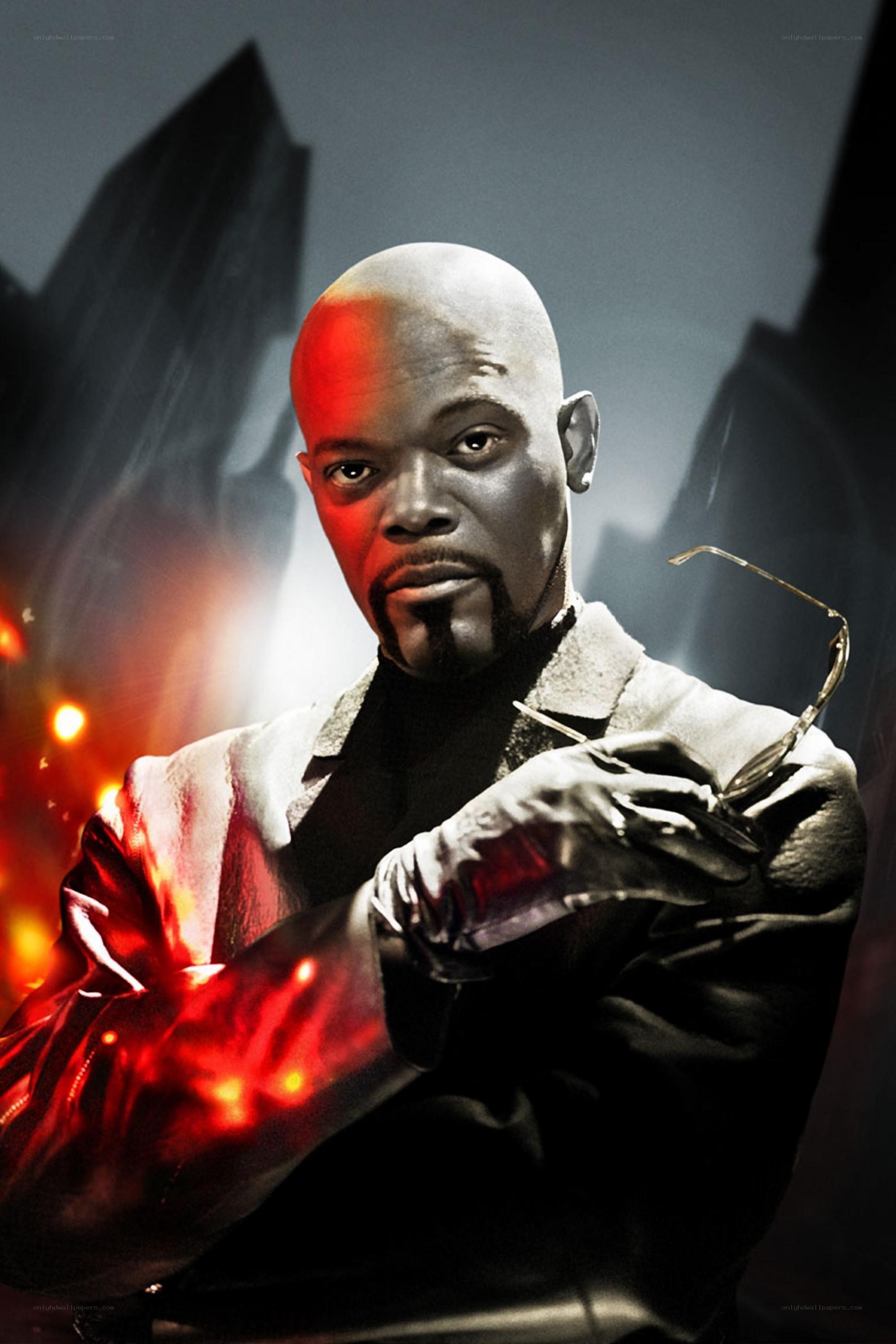 Nick Fury with glowing hand