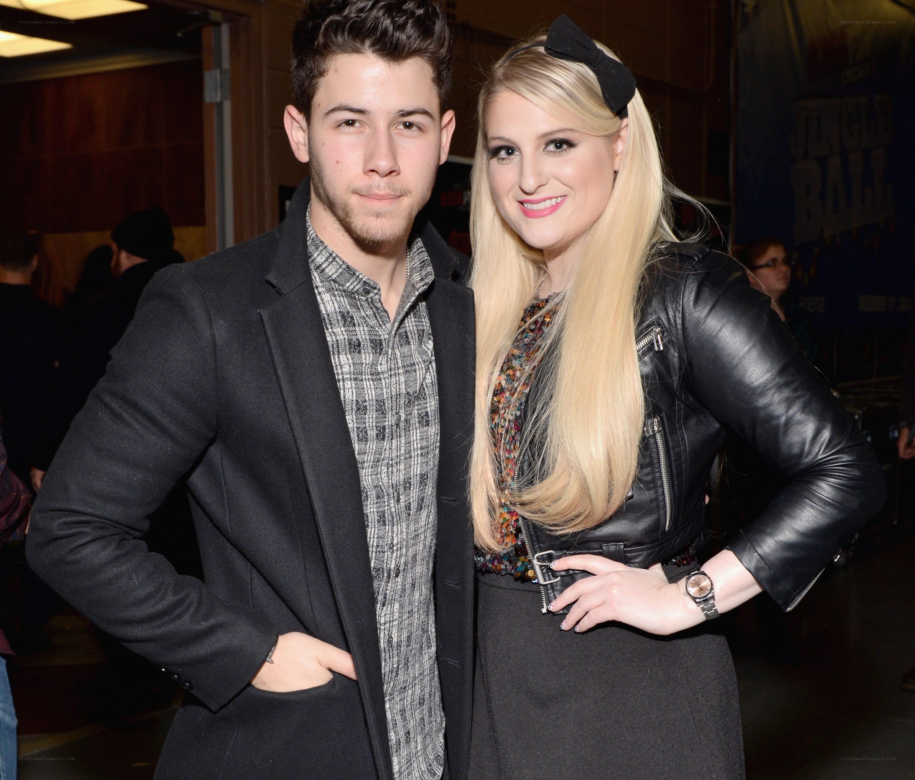Nick Jonas and Meghan Trainor at event