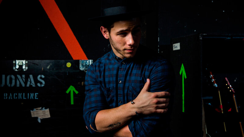 Nick Jonas backstage