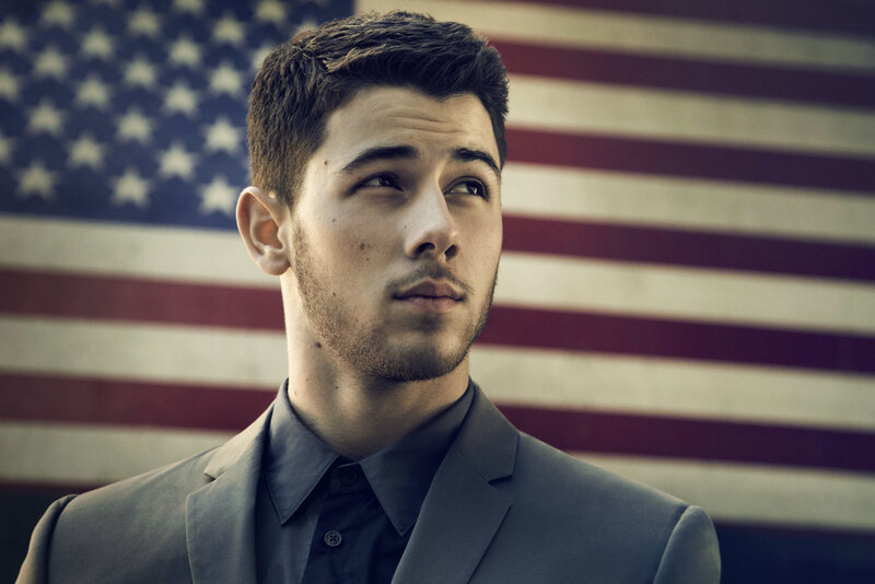 Nick Jonas with American flag