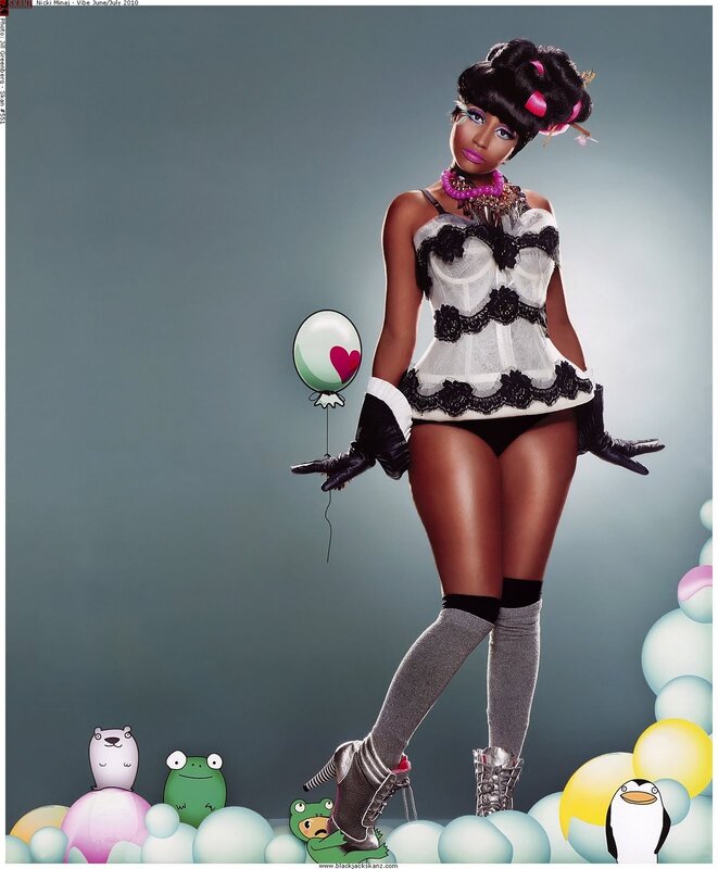Nicki Minaj in playful outfit