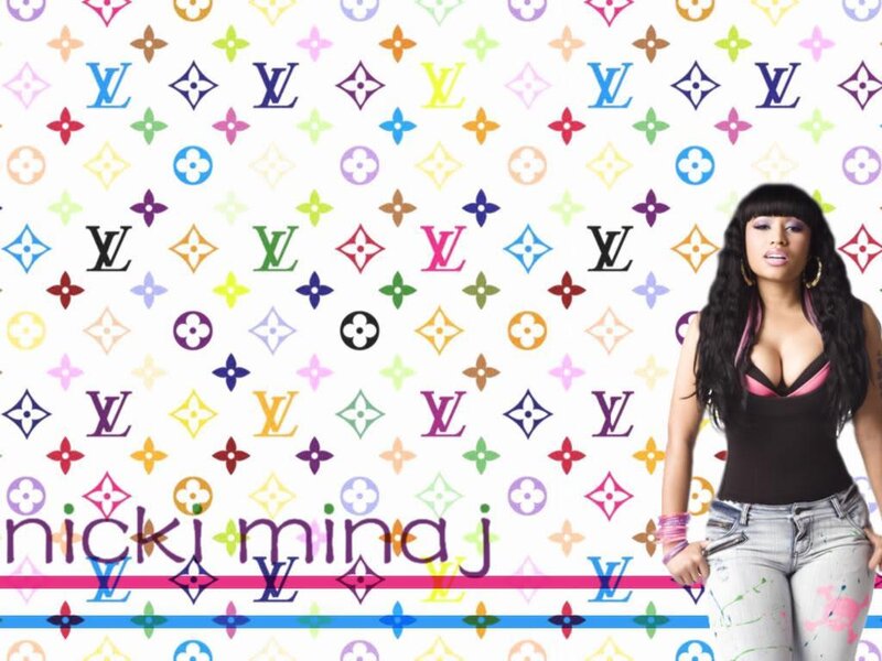 Nicki Minaj on colorful background