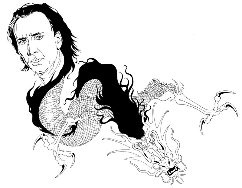 Nicolas Cage as a dragon