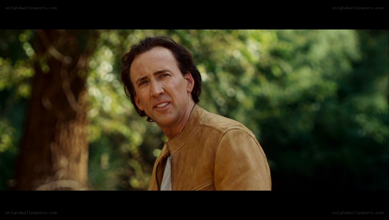 Nicolas Cage in a forest scene