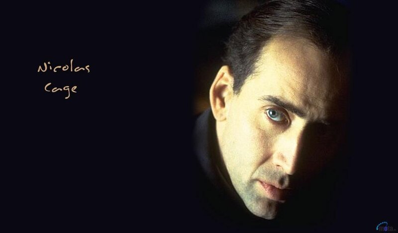 Nicolas Cage Portrait — Black, Dramatic, Photograph