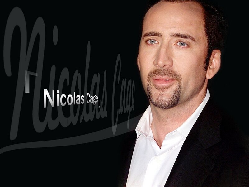 Nicolas Cage Portrait — Black