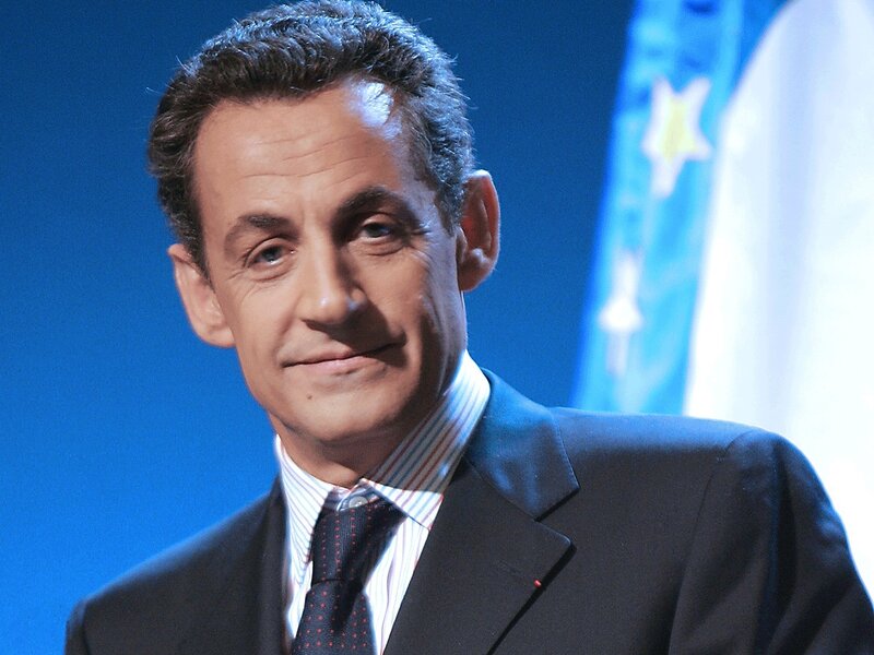 Nicolas Sarkozy in formal attire