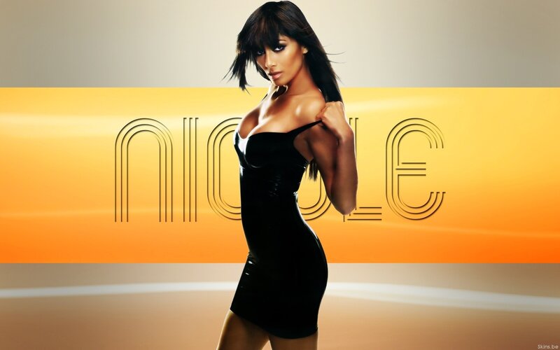 Nicole Scherzinger in black dress