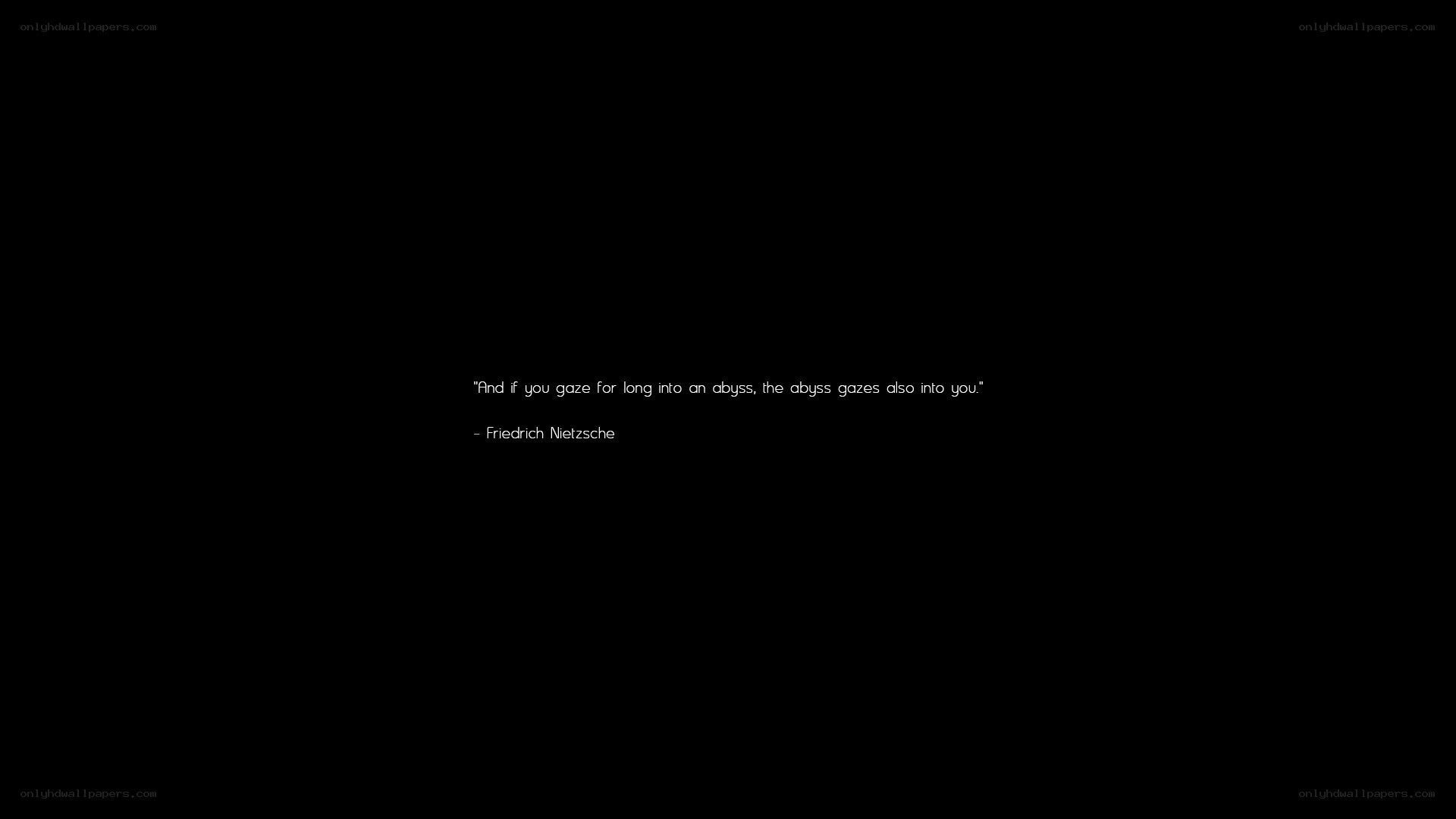 Nietzsche quote on abyss