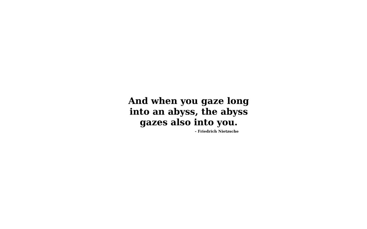 Nietzsche quote on abyss