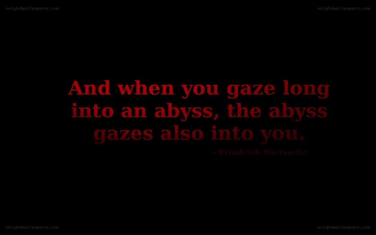Nietzsche quote on abyss