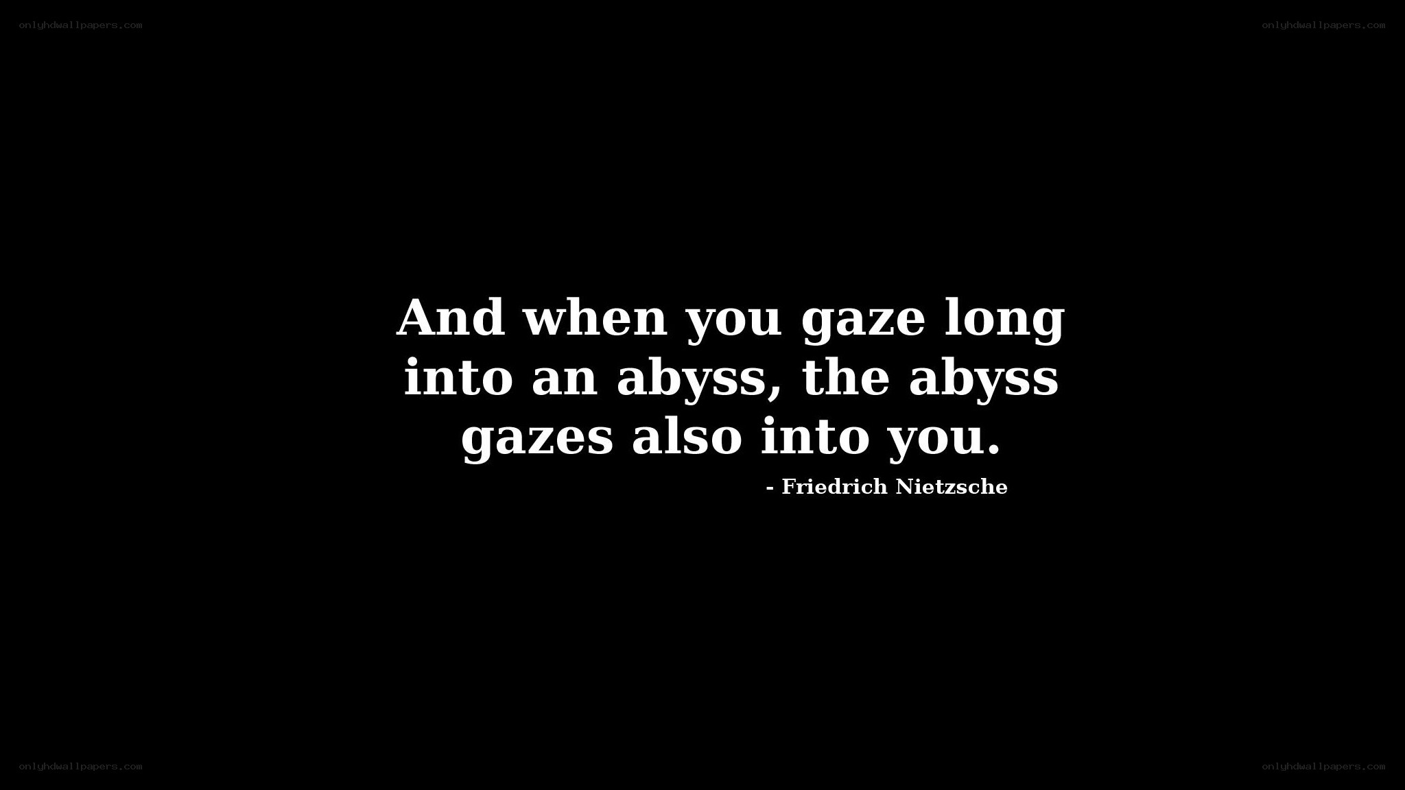 Nietzsche quote on abyss